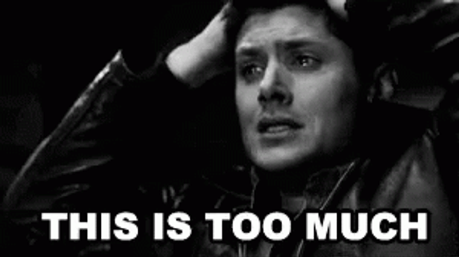 Overwhelmed Dean Winchester GIF