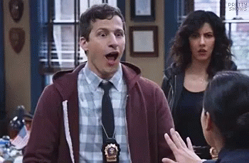 Overwhelmed Reaction Of Andy Samberg GIF