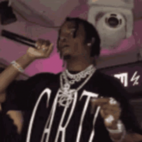 Blinged Up Rapper Playboi Carti Talking GIF