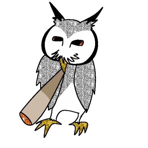 Owl Holding Bat
