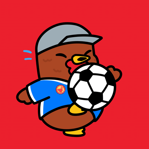 Owl Wearing Hat Holding Soccer Ball