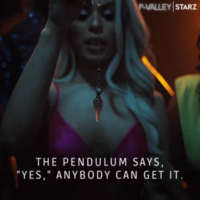 P Valley Whisper Holding A Pendulum GIF