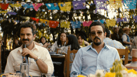 Pablo Escobar Drinking During Party GIF