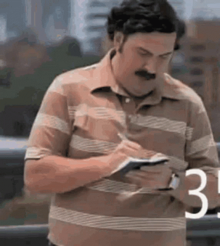 Pablo Escobar Writing Notes GIF