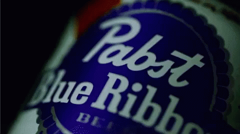 Pabst Blue Ribbon Can Close Up GIF