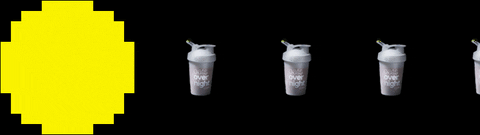 Pac Man Eating Can Bottles GIF