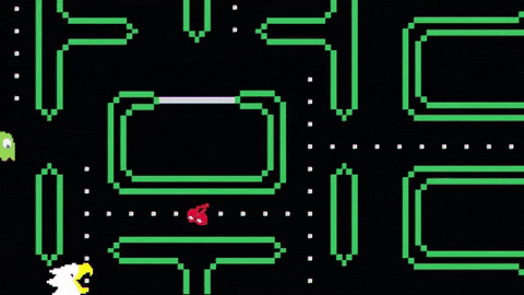Eagle Pac Man Eating Berry GIF