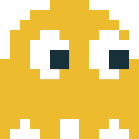 Pac Man Starring While Walking GIF