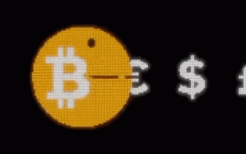 Pac Man Eating Money Symbols GIF