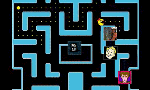 Pac Man Chasing Mr Gif GIF