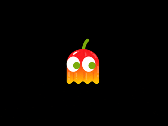 Pac Man Avoid Eating Red Bell Pepper GIF