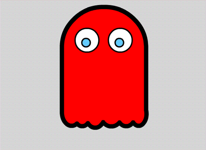 Pac Man Invisible Red Ghost GIF