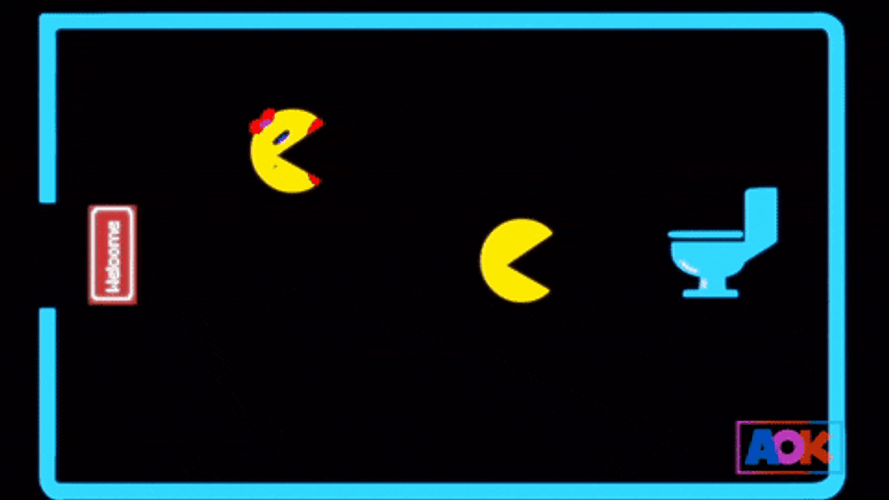 Pac Man Pooping Pellets While Talking GIF