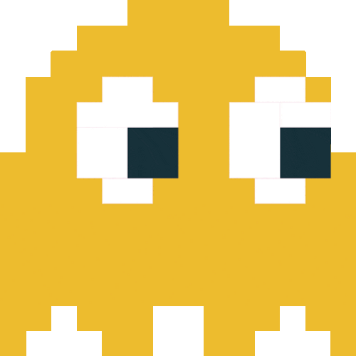 Pac Man Starring While Walking GIF