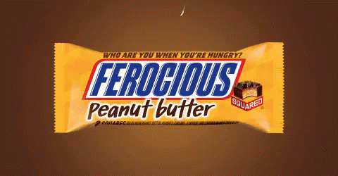 Package of Ferocious Peanut Butter Snickers Bars