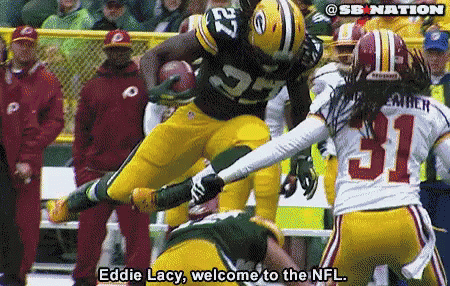 Packers Player Tackled by Redskins Says Eddie Lacy Welcome to NFL
