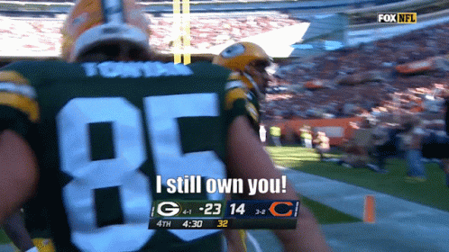 Packers Player Walks Off I Still Own You GIF