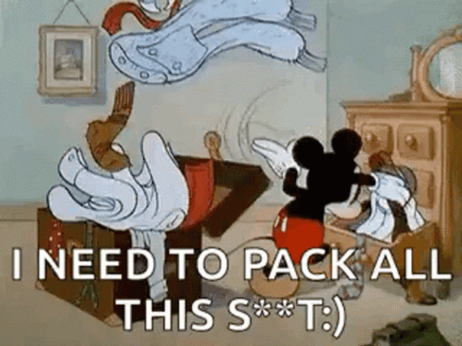 Packing Mickey Mouse GIF