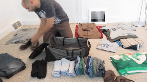 Packing Stuff On Bags GIF