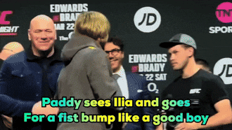 Paddy Fist Bumping Ilia GIF