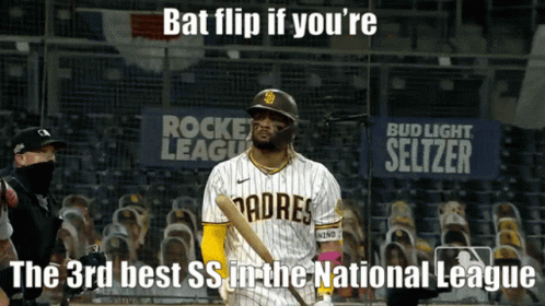 Padres Baseball Player Batting Bud Light Sign GIF