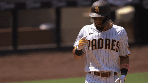 Padres Fernando Tatis Jr Pointing Above GIF