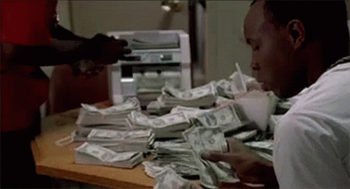 Paid In Full Money Counting Machine GIF