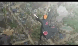Pain Naruto Causing Destruction GIF