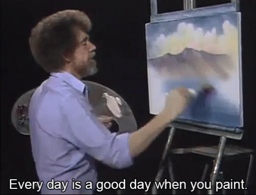 Paint Art Bob Ross Motivational Quote GIF