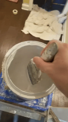 Paint Brush Dip White Can GIF