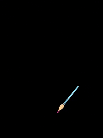 Paint Brush Gliding Coloring GIF