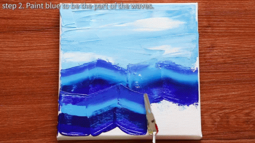 Paint Ocean Wave Zig Zag Brush Strokes GIF