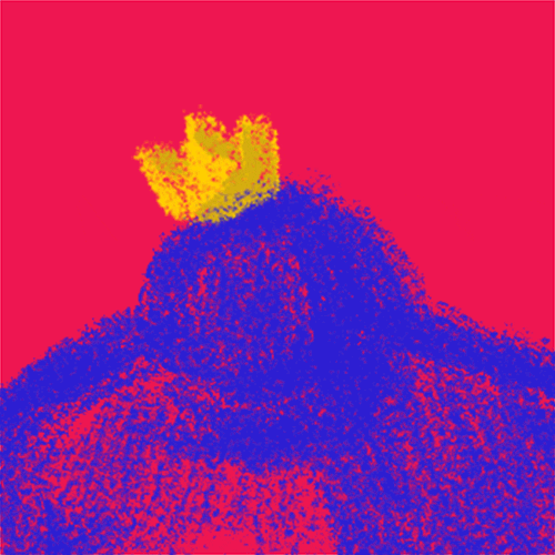 Painted Blue King GIF