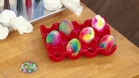 Painted Egg Laying King GIF