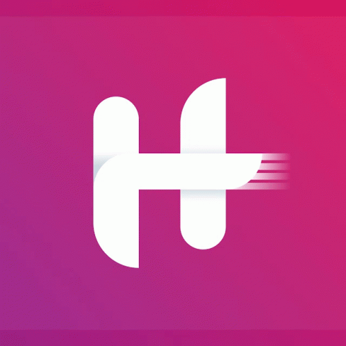 Painted Letter H Logo Animation GIF