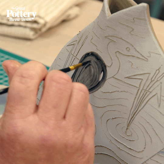 Painter With Neat Brush Stroke GIF