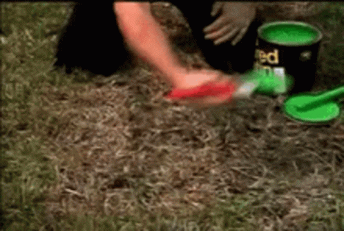 Painting Grass Into Green GIF