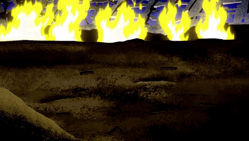 Painting of Fire with Bullets