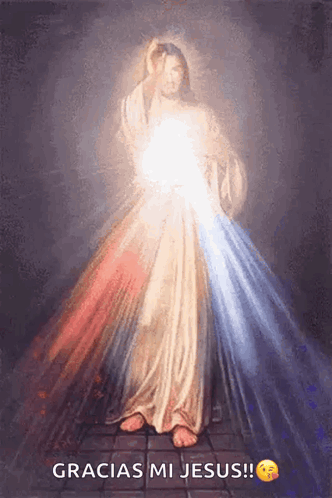 Painting of Jesus With Caption Gracias Mi Jesus