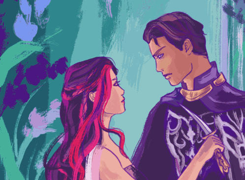 Painting of Man and Woman With Red Hair