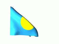 Palau Flowing Flag GIF