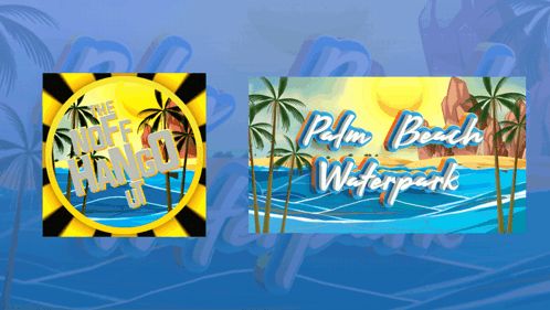 Palm Beach Waterpark Poster Beach Scene GIF