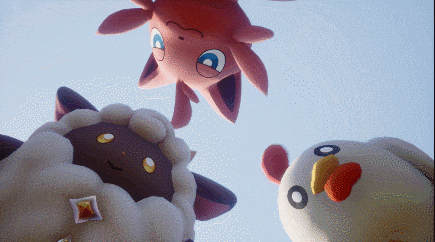 Palworld Characters Lamball Looking Down GIF