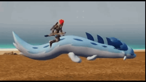 Palworld Riding Long Body Chillet GIF
