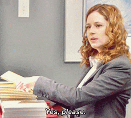 Pam Beesly Yes Please GIF