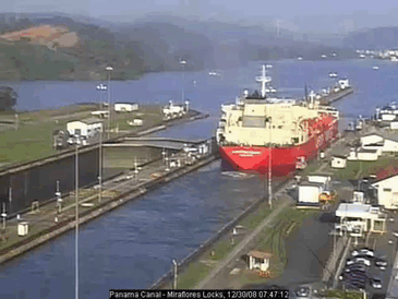 Panama Canal Busy Port GIF