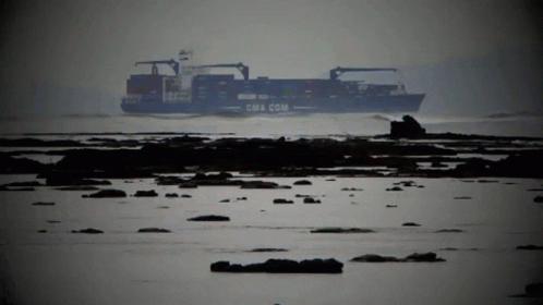 Panama Canal Huge Ship GIF