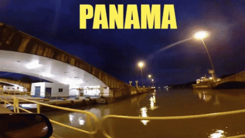 Panama Canal Under The Bridge GIF