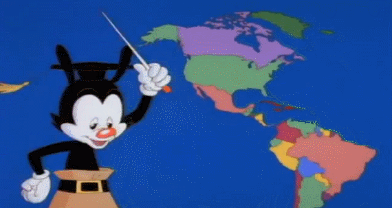 Panama Yakko Pointing Map GIF