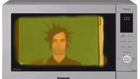 Panasonic Microwave Man In Mohawk GIF